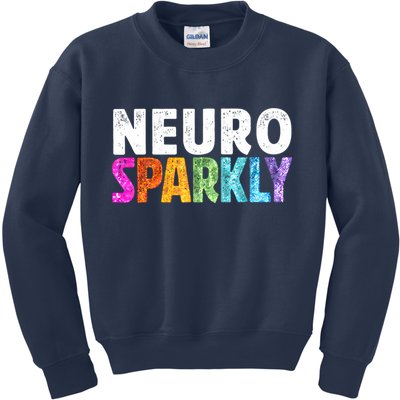Neuro Sparkly Neurodivergent Neurodivergence ADHD ASD Kids Sweatshirt