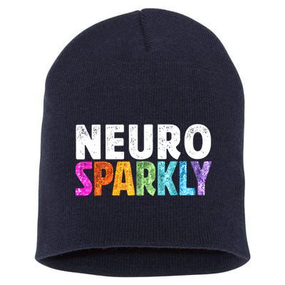 Neuro Sparkly Neurodivergent Neurodivergence ADHD ASD Short Acrylic Beanie