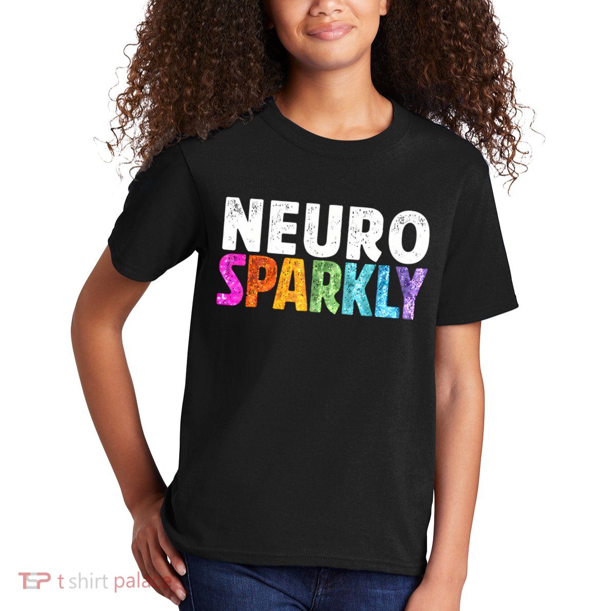 Neuro Sparkly Neurodivergent Neurodivergence ADHD ASD Kids T-Shirt