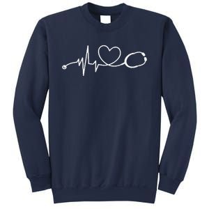 Nurse Stethoscope Nurse Life Heartbeat RN CNA Nurses Day Sweatshirt