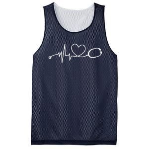 Nurse Stethoscope Nurse Life Heartbeat RN CNA Nurses Day Mesh Reversible Basketball Jersey Tank