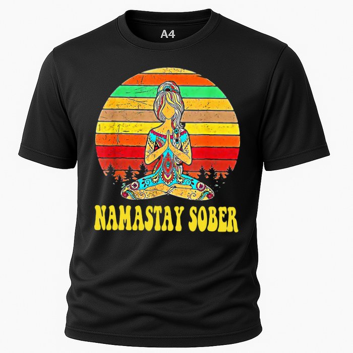 Namastay Sober Na Aa 12 Step Recovery Narcotics Anonymous Performance Shirt