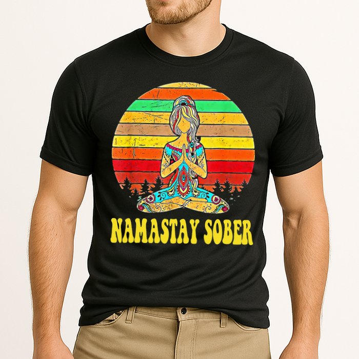 Namastay Sober Na Aa 12 Step Recovery Narcotics Anonymous Performance Shirt