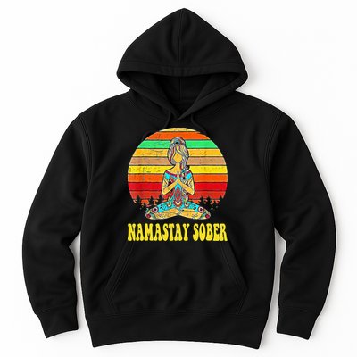 Namastay Sober Na Aa 12 Step Recovery Narcotics Anonymous Hoodie