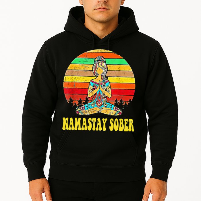 Namastay Sober Na Aa 12 Step Recovery Narcotics Anonymous Hoodie