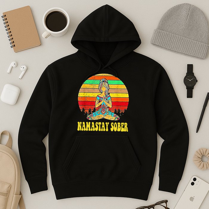 Namastay Sober Na Aa 12 Step Recovery Narcotics Anonymous Hoodie