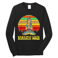 Namastay Sober Na Aa 12 Step Recovery Narcotics Anonymous Long Sleeve Shirt