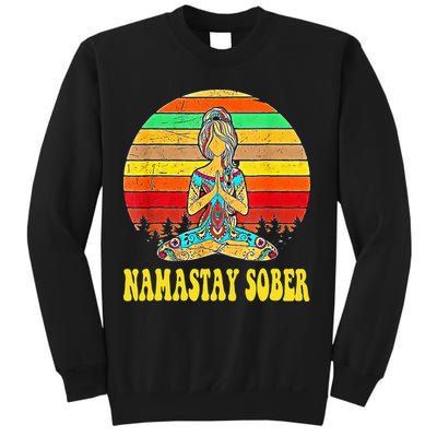 Namastay Sober Na Aa 12 Step Recovery Narcotics Anonymous Sweatshirt