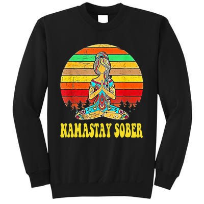 Namastay Sober Na Aa 12 Step Recovery Narcotics Anonymous Sweatshirt