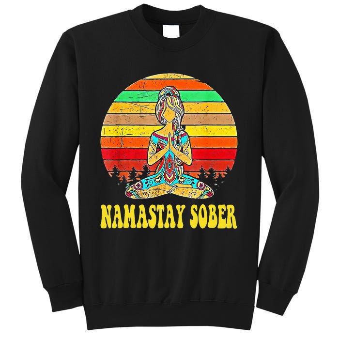 Namastay Sober Na Aa 12 Step Recovery Narcotics Anonymous Sweatshirt