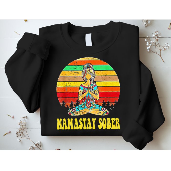 Namastay Sober Na Aa 12 Step Recovery Narcotics Anonymous Sweatshirt