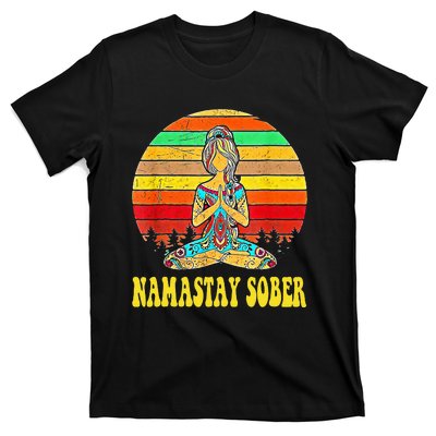 Namastay Sober Na Aa 12 Step Recovery Narcotics Anonymous T-Shirt