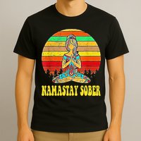 Namastay Sober Na Aa 12 Step Recovery Narcotics Anonymous T-Shirt