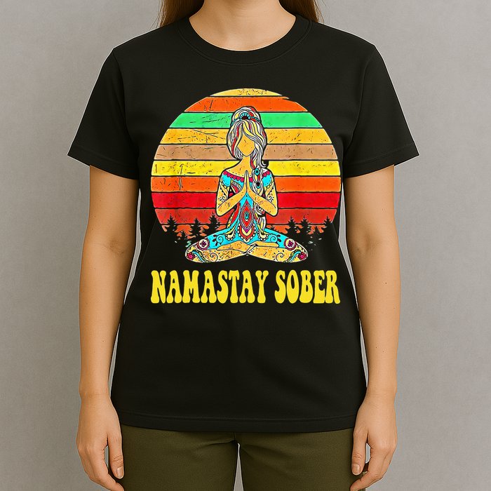 Namastay Sober Na Aa 12 Step Recovery Narcotics Anonymous T-Shirt