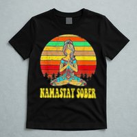 Namastay Sober Na Aa 12 Step Recovery Narcotics Anonymous T-Shirt