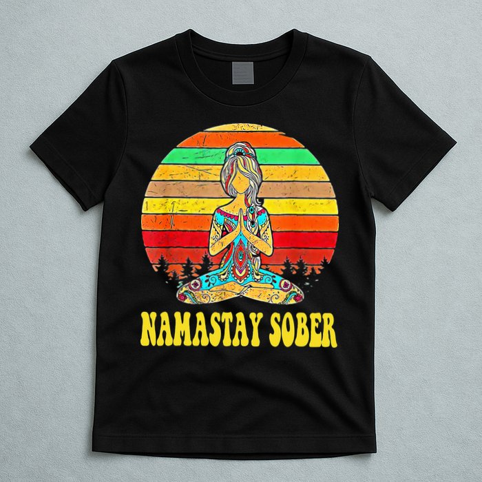 Namastay Sober Na Aa 12 Step Recovery Narcotics Anonymous T-Shirt