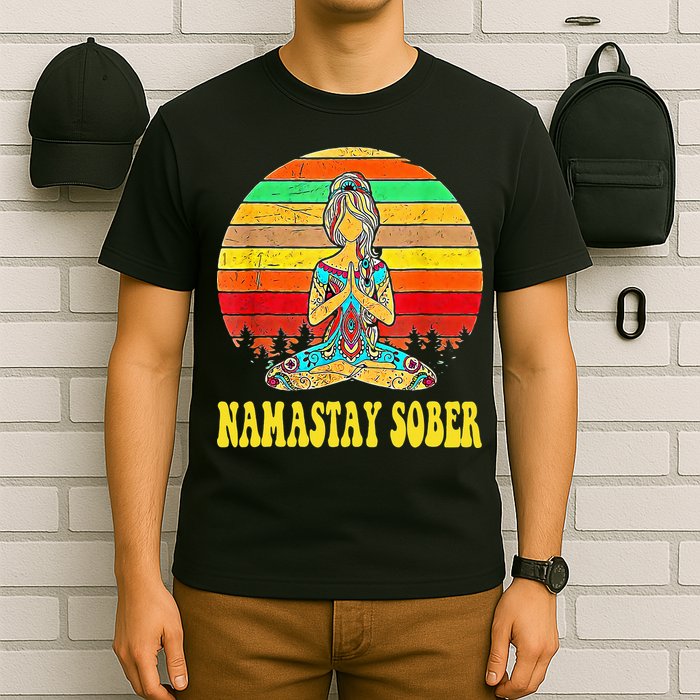 Namastay Sober Na Aa 12 Step Recovery Narcotics Anonymous T-Shirt