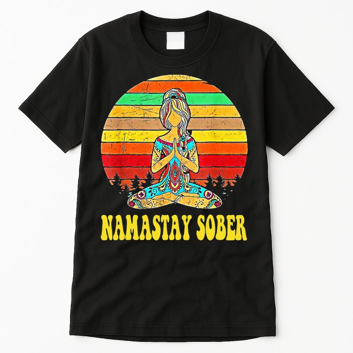 Namastay Sober Na Aa 12 Step Recovery Narcotics Anonymous Tall T-Shirt