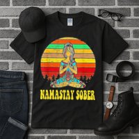 Namastay Sober Na Aa 12 Step Recovery Narcotics Anonymous Tall T-Shirt