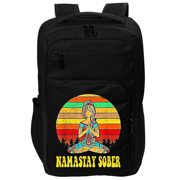 Namastay Sober Na Aa 12 Step Recovery Narcotics Anonymous Impact Tech Backpack