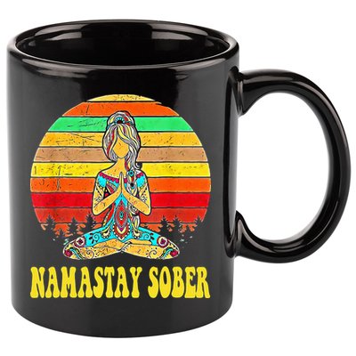 Namastay Sober Na Aa 12 Step Recovery Narcotics Anonymous 11oz C Handle Ceramic Mug