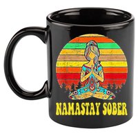 Namastay Sober Na Aa 12 Step Recovery Narcotics Anonymous 11oz C Handle Ceramic Mug