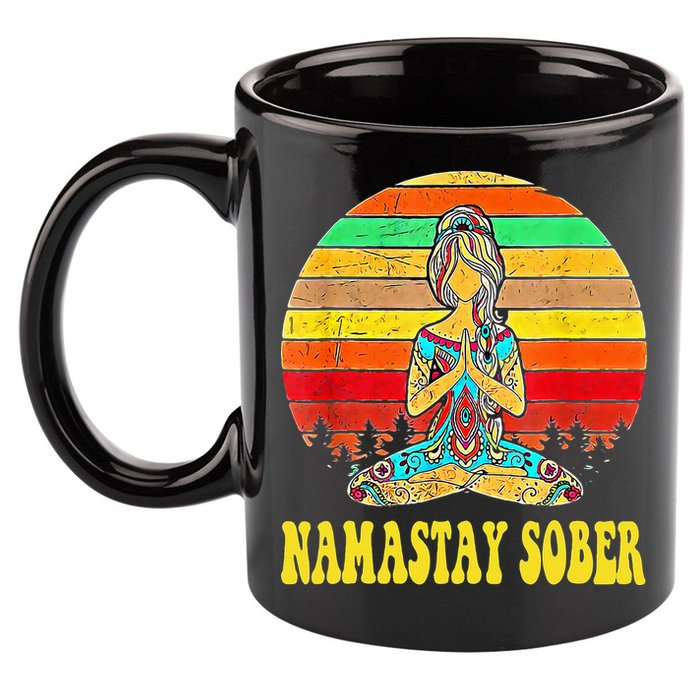 Namastay Sober Na Aa 12 Step Recovery Narcotics Anonymous 11oz C Handle Ceramic Mug