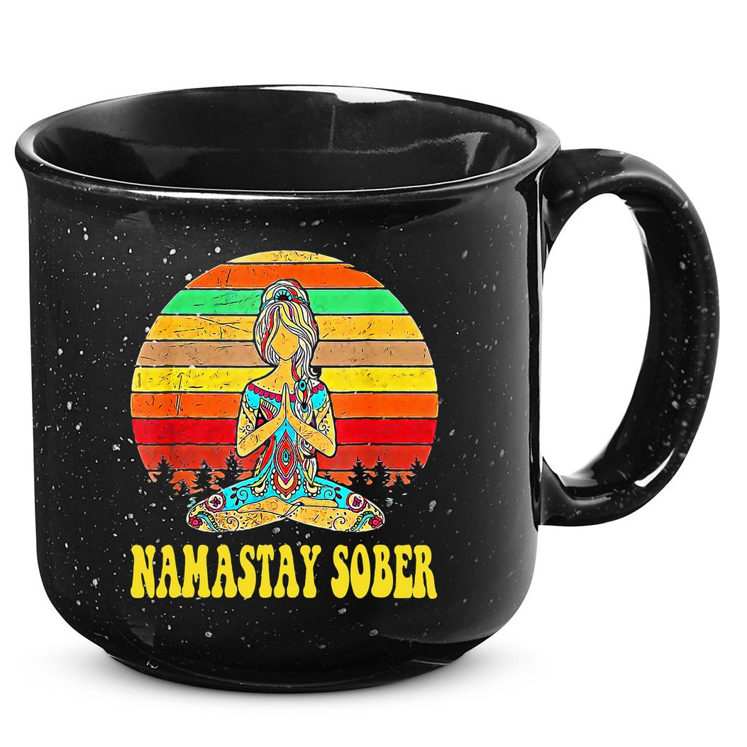 Namastay Sober Na Aa 12 Step Recovery Narcotics Anonymous 15oz Campfire Ceramic Mug