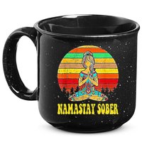 Namastay Sober Na Aa 12 Step Recovery Narcotics Anonymous 15oz Campfire Ceramic Mug
