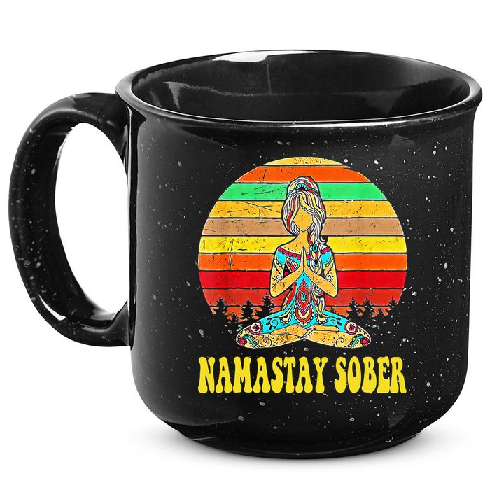 Namastay Sober Na Aa 12 Step Recovery Narcotics Anonymous 15oz Campfire Ceramic Mug