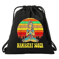 Namastay Sober Na Aa 12 Step Recovery Narcotics Anonymous Drawstring Bag