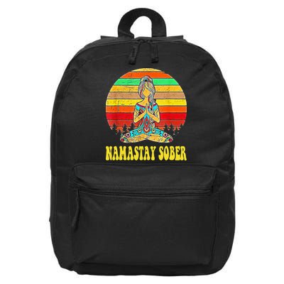 Namastay Sober Na Aa 12 Step Recovery Narcotics Anonymous 16 in Basic Backpack