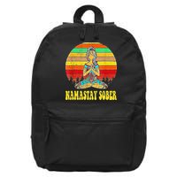 Namastay Sober Na Aa 12 Step Recovery Narcotics Anonymous 16 in Basic Backpack