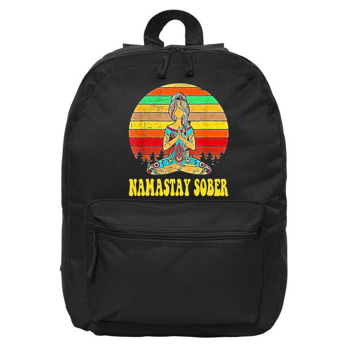 Namastay Sober Na Aa 12 Step Recovery Narcotics Anonymous 16 in Basic Backpack