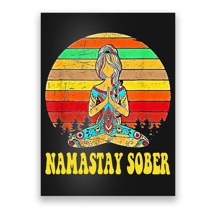 Namastay Sober Na Aa 12 Step Recovery Narcotics Anonymous Poster