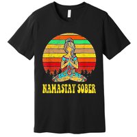 Namastay Sober Na Aa 12 Step Recovery Narcotics Anonymous Premium T-Shirt