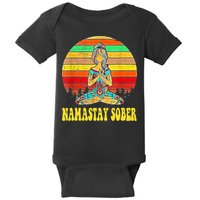 Namastay Sober Na Aa 12 Step Recovery Narcotics Anonymous Baby Bodysuit