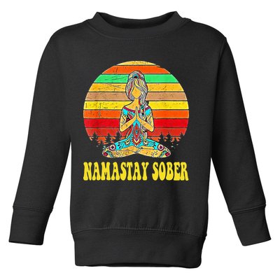 Namastay Sober Na Aa 12 Step Recovery Narcotics Anonymous Toddler Sweatshirt