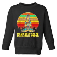 Namastay Sober Na Aa 12 Step Recovery Narcotics Anonymous Toddler Sweatshirt