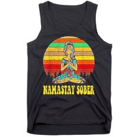 Namastay Sober Na Aa 12 Step Recovery Narcotics Anonymous Tank Top