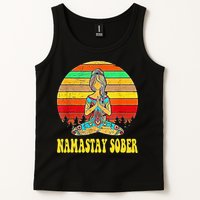 Namastay Sober Na Aa 12 Step Recovery Narcotics Anonymous Tank Top