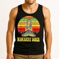 Namastay Sober Na Aa 12 Step Recovery Narcotics Anonymous Tank Top