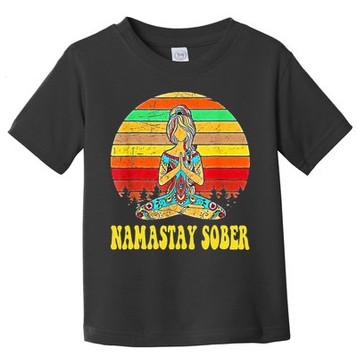 Namastay Sober Na Aa 12 Step Recovery Narcotics Anonymous Toddler T-Shirt