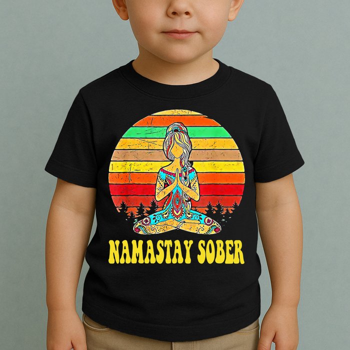 Namastay Sober Na Aa 12 Step Recovery Narcotics Anonymous Toddler T-Shirt