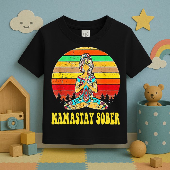 Namastay Sober Na Aa 12 Step Recovery Narcotics Anonymous Toddler T-Shirt