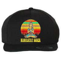 Namastay Sober Na Aa 12 Step Recovery Narcotics Anonymous Wool Snapback Cap