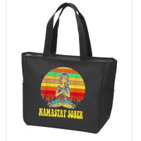 Namastay Sober Na Aa 12 Step Recovery Narcotics Anonymous Zip Tote Bag