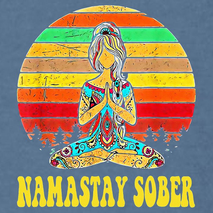 Namastay Sober Na Aa 12 Step Recovery Narcotics Anonymous Garment-Dyed Sweatshirt