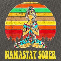 Namastay Sober Na Aa 12 Step Recovery Narcotics Anonymous Cotton Canvas Backpack
