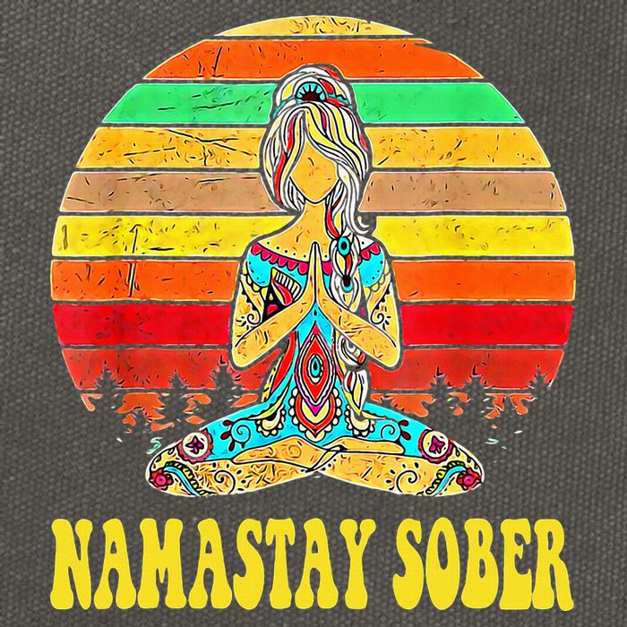 Namastay Sober Na Aa 12 Step Recovery Narcotics Anonymous Cotton Canvas Backpack